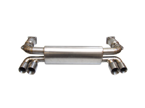 Exhaust Muffler / Silencer Titanium DesignTek for Porsche 996 Turbo - 99611102775, 99611102776
