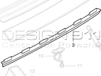 Rear lid gasket. Porsche 997.2 C4/C4S - 99751261102