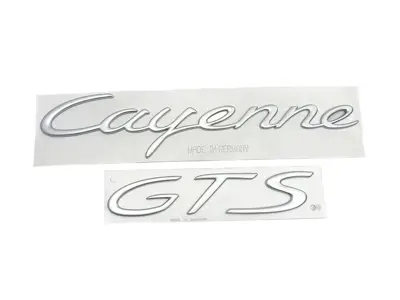 CAYENNE GTS - Rear Badge - 955.559.039.00.4W9, 955.559.040.00.4W9, 955559039004W9, 955559040004W9