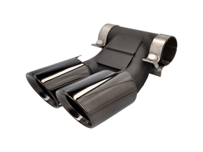 DesignTek Exhaust tail pipes brushed black finish for Porsche 981 / 981C - 98111126100, 98111136100, 98111136160, 98111136161, 98111136162, 98111196100, 98111196101, 98111196102
