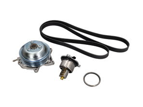 Water pump, belt & thermostat kit. Porsche 718 Boxster S / GTS 2.5ltr / 718 Cayman S / GTS 2.5ltr - 9A210605002, 9A210605001, 9A210605003, 9A110622603, 9A110622602, 9A712111000, 0PB121110A, 0PB121688, 9A210222500