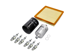 Engine Service Kit - Air/Fuel/Oil Filters, Spark Plugs & More - for Porsche 911 3.2L Carrera 1984-1989 - 93010776401, 93010776403, 92811025304, 92811025307, 93011039300, 99917015790, 90012311830, 91110095602, 00004400204