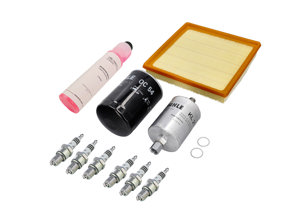Engine Service Kit - Air/Fuel/Oil Filters, Spark Plugs & More - for Porsche 911 3.2L Carrera 1984-1989 - 93010776401, 93010776403, 92811025304, 92811025307, 93011039300, 99917015790, 90012311830, 91110095602, 00004400204
