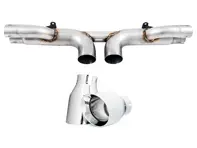 AWE Exhaust Center muffler delete with Silver tips for Porsche 991.1 / 991.2 GT3 / RS - 3010-32036, 3010
