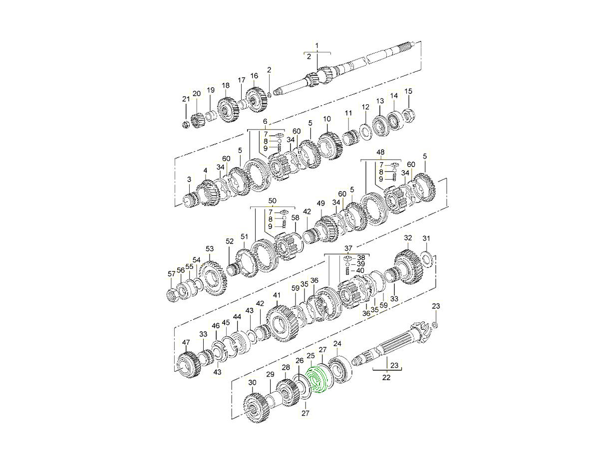 Porsche 997.1 turbo 997.2 GT2 RS Angular ball bearing 99905222700