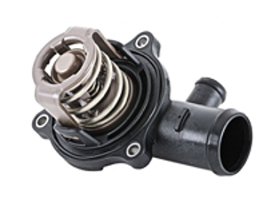 Water pump thermostat housing with insert and gasket. Porsche 957 Cayenne Diesel - 95510603200