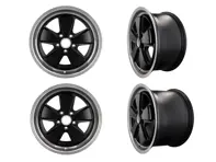 17' Fuchs Alloy Wheels SET OF 4 in Black 7.0J & 9.0J For Porsche Car - 999362B17, 999362B177055, 999362B179055
