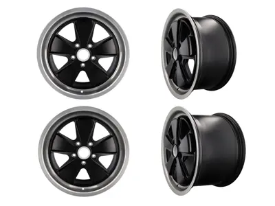 17' Fuchs Alloy Wheels SET OF 4 in Black 7.0J & 9.0J For Porsche Car - 999362B17, 999362B177055, 999362B179055
