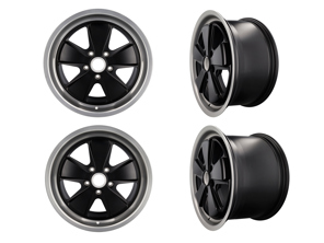 17' Fuchs Alloy Wheels SET OF 4 in Black 7.0J & 9.0J For Porsche Car - 999362B17, 999362B177055, 999362B179055