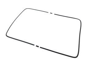 Rear window trim set black (4 pieces). Porsche 911 74-89 - 911287-140, 9115459110070K, 9115459120070K, 9115419210170K, 90154591128, 90154591228