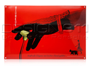 Enamel Plate Porsche Classic 'kraftvolle Eleganz' - PCG00099918