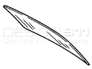 Rear Window Lightweight Polycarbonate Glass. Porsche 911 F / G 1968-89 - 9114 00C, 9114 00G, 911400C, 911400G