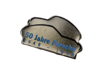 Pin Badge '50 Jahre Porsche 1948-1998' Silver