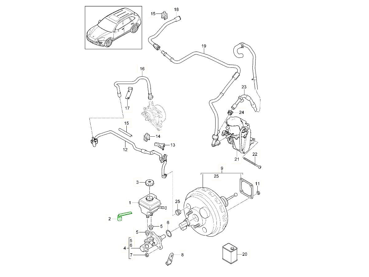 Porsche 958 Cayenne Brake fluid reservoir sensor 95835537700 95835537700 Design 911