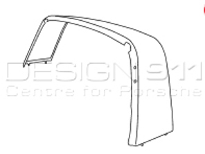 Targa B-pillar cross sover OUTER. Porsche 911 68-77 Targa - 590929, 1680601900, 90156501140
