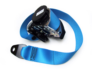 Seat belt Front RIVIERA BLUE. Porsche 964 / 993 - 96480303304H04, 96480303304