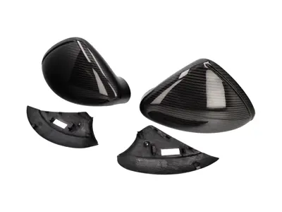 Door mirror covers carbon fibre by Rennline LHD. Porsche 970 Panamera - 97073161900G2L, 97073161904G2L, 97073162002G2L, 97073161906G2L, 97073162000G2L, 97073162004G2L, 97073162006G2L, 97073171900, 97073171904, 97073171906, 97073171908, 97073172000, 97073172004, 97073172006, 97073172008 - E326