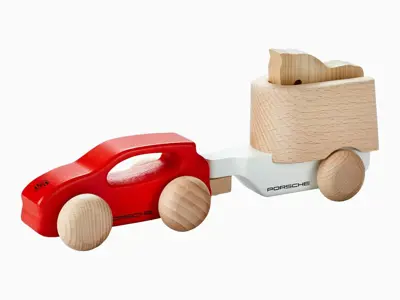 Wooden Toy Car - Cayenne With Horse Trailer - WAP0407000PHZA, WAP0406240SHAT, WAP0406230SHAS, WAP0406220RHZA, WAP0406200PTHA, WAP0406100PTHA, WAP0400150NLRT, WAP0400100NRTR, WAP0400020L0EF