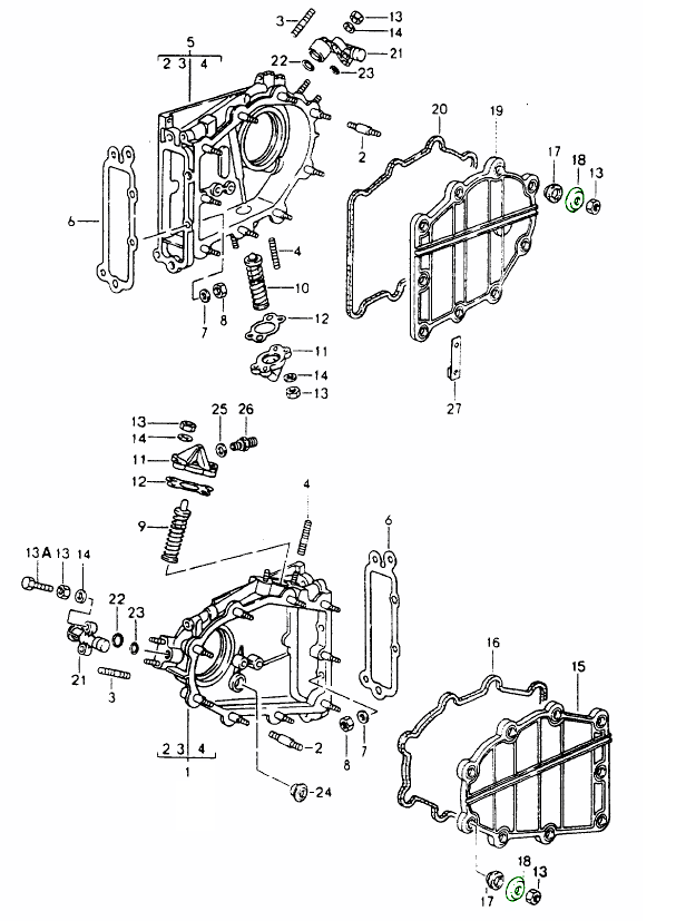 Porsche 964 993 Timing chain cover washer 96410544500 96410544500