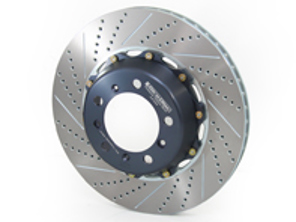Brake Disc / Rotor Drilled & Slotted 2-pc FRONT 996 C4S / 997 / 987 Cayman S / 991 C2S C4S / 718 - A1032