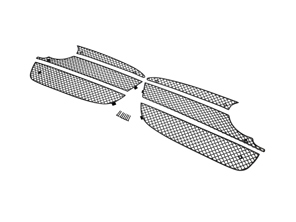 Front Bumper Stainless Steel Outer Grill Set ZunSport. Porsche 981 Cayman Manual/PDK with sensors - ZPR46913, ZPR46913B, ZPR46913, ZPR46913B