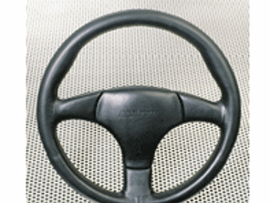 Steering wheel 3 spoke Atiwe black leather 390mm for Porsche