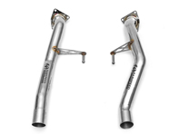 Exhaust Catalytic Converter Bypass Pipes. Porsche 955 Cayenne Turbo - 95511302311, 955113023BX, 95511302410, 95511302411, 955113024BX