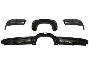 Rear diffuser GT4 style kit. Porsche 981C Cayman / 981 Boxster - 98150551180, 98150585380, 98150551180, 98150581180, 98150551280