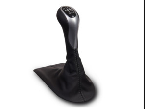 Gearshift Leather with Silver Grip Stem. Porsche  996 / Boxster 986 S - 99642407505EVZ, 99642407505