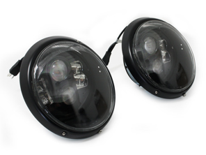 Headlamps with built in LED Internals RHD Clear Lens Porsche 911/964 - Black edition - 91163111298, 91163111398, 91163111498, 91163111598