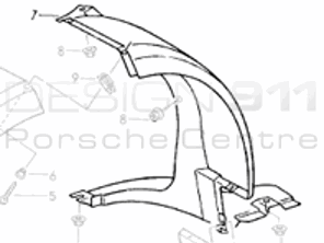 Wheel Arch Liner Front Back Porsche 964 Turbo - 96550420301, 96550420401, PAF00320700
