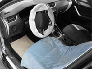 Disposable 3-in-1 car service protection kit - 150 Sets, PPE protection