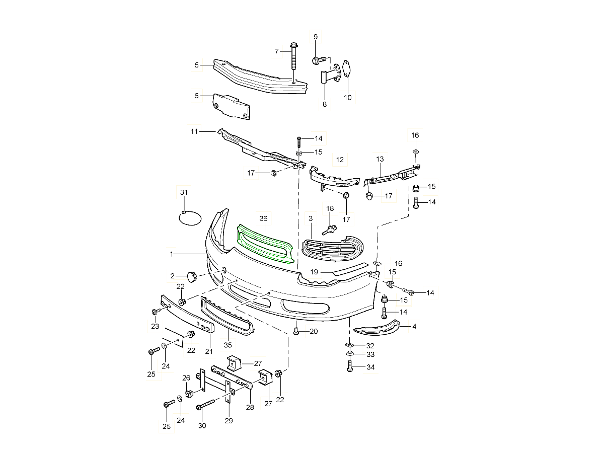 porsche front bumper plastic grilles Design 911