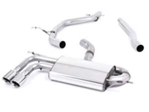MILLTEK sport cat-back exhaust system, Non-resonated. Audi A3 1.8 TSI 2WD 3-Door 2008-2012