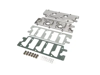 Camshaft Engine Upper Cover Kit - Alloy in Silver Porsche 911 1968-89 / 965 - 90110511511, 90003101430, 90008400402, 93010519404