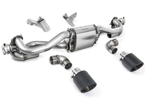 Milltek Sports Exhaust Rear Silencer Delete With Jet Carbon Trims. Porsche 718 Cayman GT4 / Boxster GTS 4.0L - 982251053E, 982251053K, 982251053F, 982251053H, 982251053D, 982251053G - SSXPO161