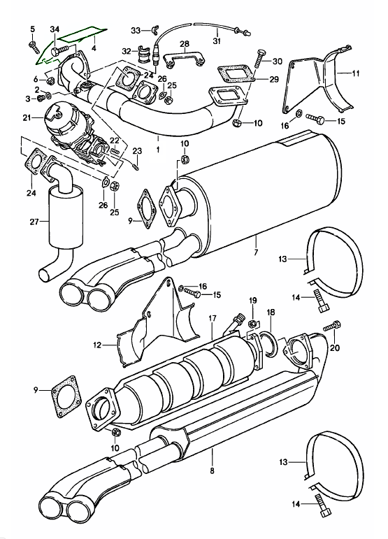 porscheexhaustheatshields Design 911
