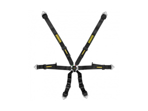 SCHROTH PROFI 2x2 FHR 6-Point adjustable race harness Black. Porsche 718 Cayman GT4 - 94009-0
