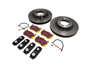 Brake Disc Package Sports EBC Brake Pads Porsche 997 C2S 3.8L - 9963514XX04BRE, 99635141004, 99635140904BRE, 99635140904, DP41515R, 9963514XX04, 99635108901, 99761275701, 99761267801