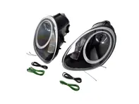 HEADLAMP PROJECTOR HALOGEN + AURORA LIGHT Porsche 987 05-08 BLACK LENS LHD - 99763115713, 99763115813