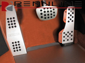 Rennline Aluminium 3 Piece Pedal Set  Rubber Grip. Porsche 911/912/930 Targa+Cabio  964/993 TIPTRONIC - P70.62.51, P706251