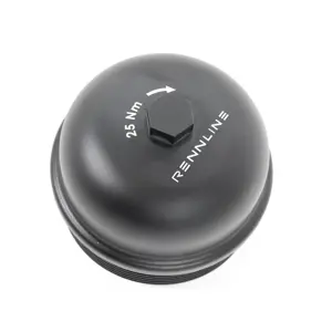Rennline billet aluminium oil filter housing cap. Porsche 997 / 991 / 970 Panamera V8 / Cayenne V8 - 94810702200 - M52