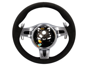 SportDesign Steering Wheel Padded in Black Alcantara. Porsche 997 / 987 / 987 PDK Cars - 99704440220