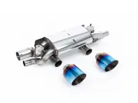 Milltek Sports Exhaust Rear Silencer (PSE) With GT-115 Burnt/Blue Titanium Tips. Porsche 991.2 3.0L T / S / GTS 2015-19 - 9P1251053A, 9P1251053C, 9P1251053B, 9P1251053D - SSXPO201