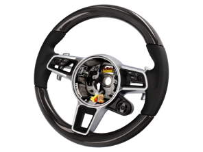 Sports Multi-function steering wheel in Carbon. Porsche 991.2 (911) / 718 Boxster / 718 Cayman 2016>> - 99104440038A34, 99104440039A34, 99104440040A34, 99104440041A34