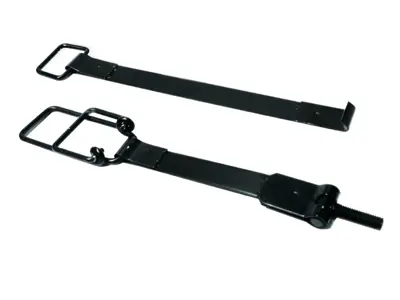 Battery straps, top and side set, BLACK. Porsche 911 69-73 - 90161102800, 90161102200 - 911567-02, 9240002, 1699450110