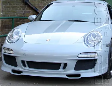 Classic Look Front Bumper with Lower Spoiler for Porsche 997 Models - 99750555501GRP, 99750555500GRP, 99750598306G2L, 9975055410301C, 99750598502041, 99750598602041, 99750576102, 99750576202, 99770105114, 99750599401, 99762816301, 99761250125