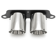 Deluxe Dual Style Tips - Polished Chrome. Porsche 991.2 GT3 / GT3 RS - 99111125395, 99111125380, 99111125791