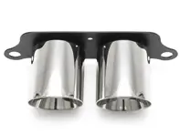 Deluxe Dual Style Tips - Polished Chrome. Porsche 991.2 GT3 / GT3 RS - 99111125395, 99111125380, 99111125791