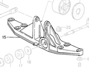 Gearbox Mount Carrier. Porsche 993 C2 MANUAL - 99337530900